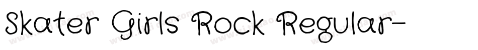 Skater Girls Rock Regular字体转换